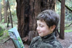 Gideon asked us to take this photo of him reading the map. It is one of my favorites.