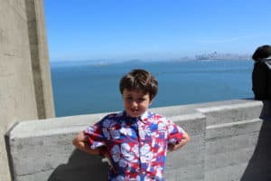 Gideon's photo while walking the Golden Gate Bridge.